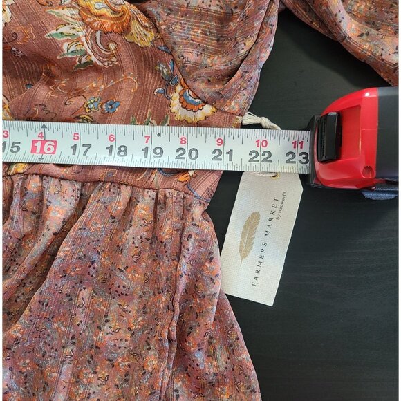 Farmers Market Floral Peasant Top Boho NWT NEVER WORN - Picture 6 of 10